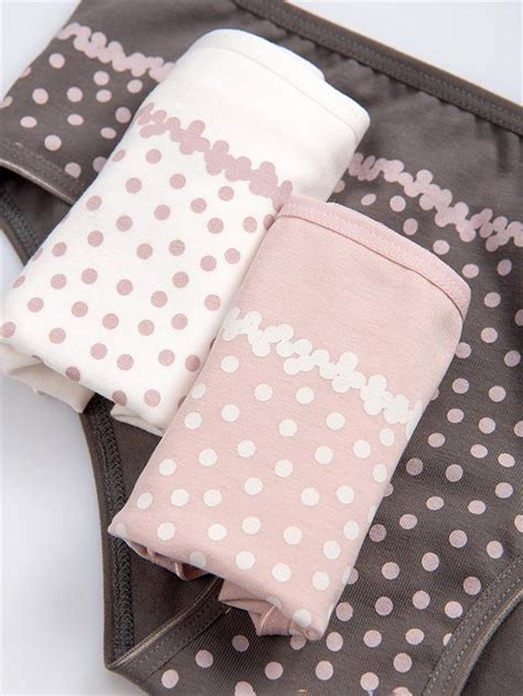 Kadın Pamuklu Puantiye Desenli Bikini Kesim Külot 3 lü Paket Renkli Baykaronline