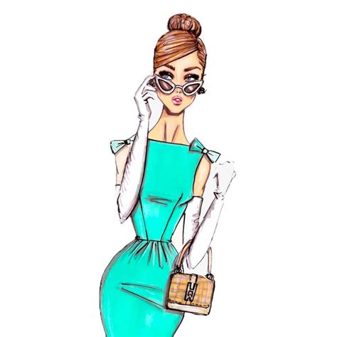 Картинка барби в модных очках для срисовки