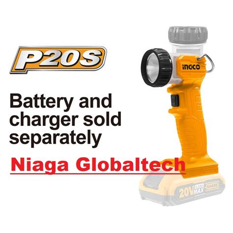 Ingco Cwli2023 Lampu Kerja Cordless Senter Baterai Charge 20v Ingco