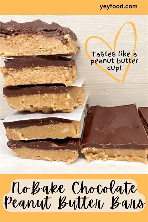 Amazing No Bake Chocolate Peanut Butter Bars Yeyfood Recipes