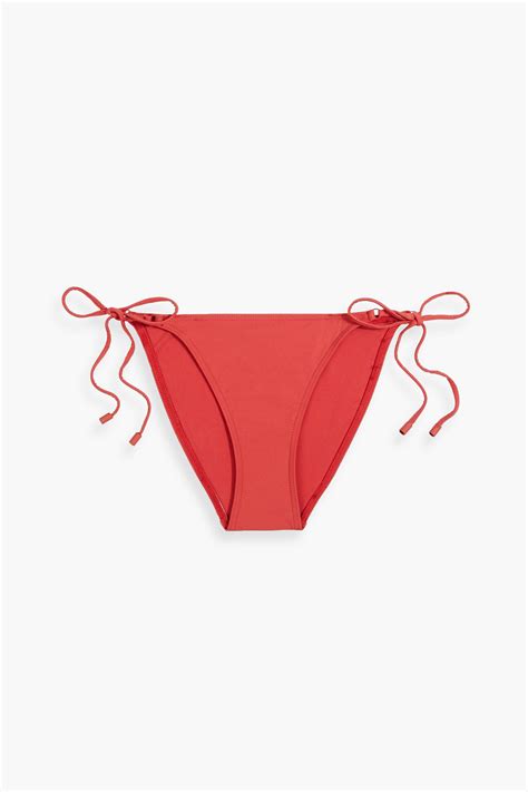 Zimmermann Separates Sculpt Low Rise Bikini Briefs In Red Modesens