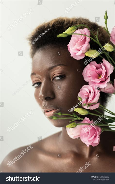 Attractive Naked African American Girl Pink Stock Photo 1691072002 Shutterstock