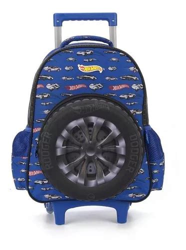 Mochila De Rodinhas Luxcel Sem Alça Hot Wheels Azul MercadoLivre