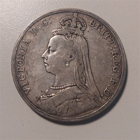 1889 British Queen Victoria Silver Crown Coin, Victorian, UK Coins - Etsy