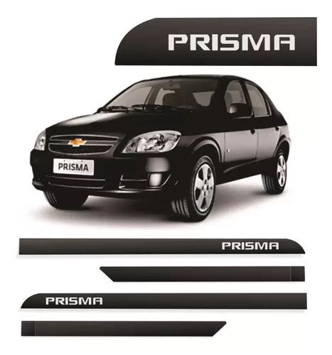 Jogo Friso Lateral Chevrolet Prisma Preto Liszt 2008 A 2012 Frete grátis