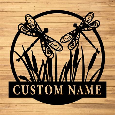 Custom Dragonfly Metal Wall Signs Personalized Dragonfly Metal Wall Art