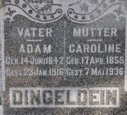 adam dingeldein   memorial find  grave