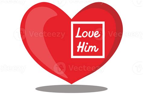 Valentine Red Love Love Him With Transparent Background 24036561 Png