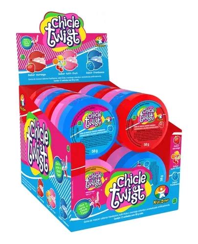 Chiclete De Rolinho - Goma De Mascar Chiclete Rolo Chicle Twist 12un Kidszone | MercadoLivre