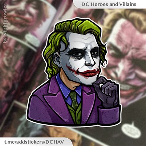 Dc Heroes And Villains Telegram Sticker Pack Behance