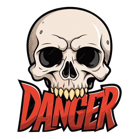 Premium Vector | Deadly Edge Skull Danger Vector Design