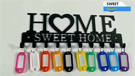 Настенный Железный Держатель Для Ключей,4 Крючка,Органайзер Для ...