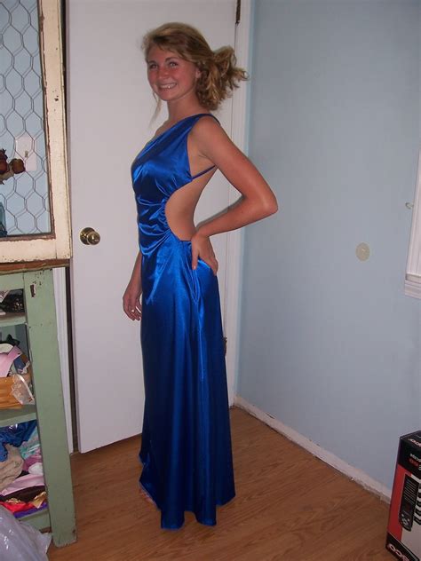 Blue Satin Prom Dress This Blue Stretch Satin Prom Dress H Flickr