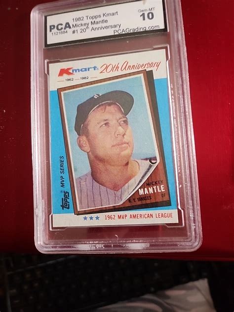 K Mart Th Anniversary Al Mvp Mickey Mantle Pca Gem Mt