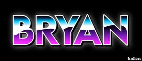 Bryan Text Effect And Logo Design Name