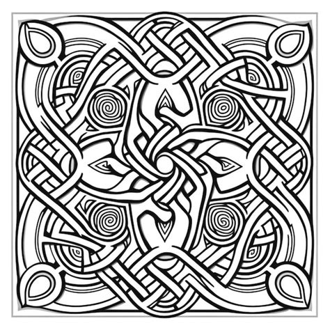 Premium Photo Celtic Coloring Pages For Adults Generative Ai