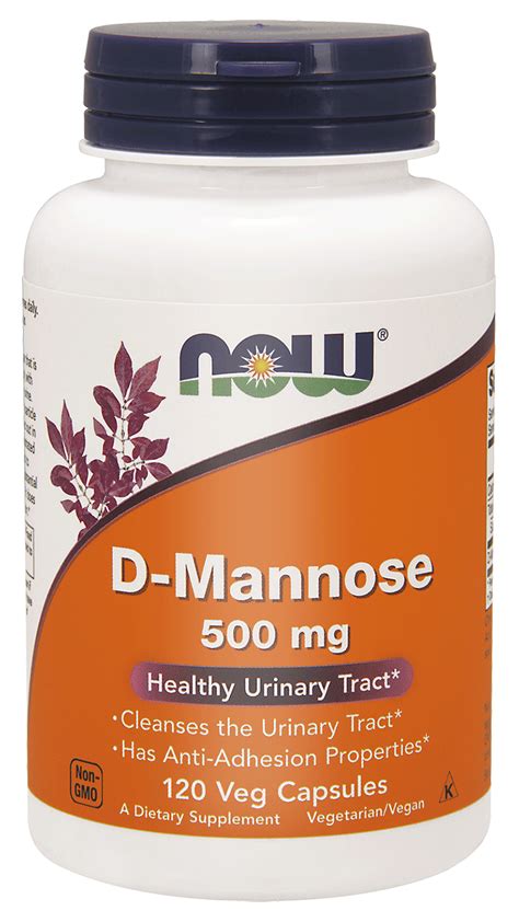 D Mannose 500 Mg 120 Kapsułek Wegetariańskich Now