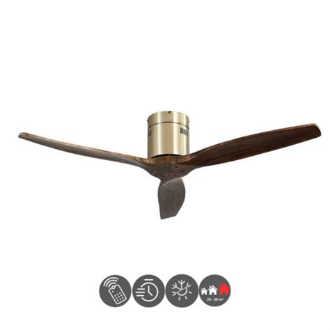 Ventilador AGUILÓN oro roble 132cm Luceshogar