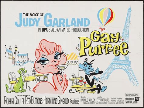 Gay Purr ee british quad poster Warner Brothers 1962 2 0481 542 пикс Classic cartoon