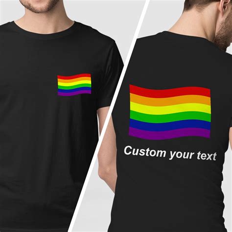 Personalized Gay Pride T Shirt Lgbtq Rainbow Flag Shirt Gift For Pride Month Mademine Custom