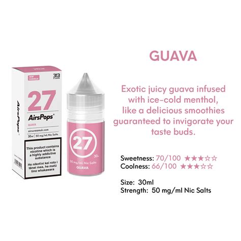 Airscream 313 E Liquid Guava 30ml Airscream Nz