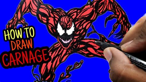 How To Draw Carnage Full Body YouTube