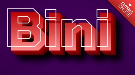 Bini Text Style Effects Generator