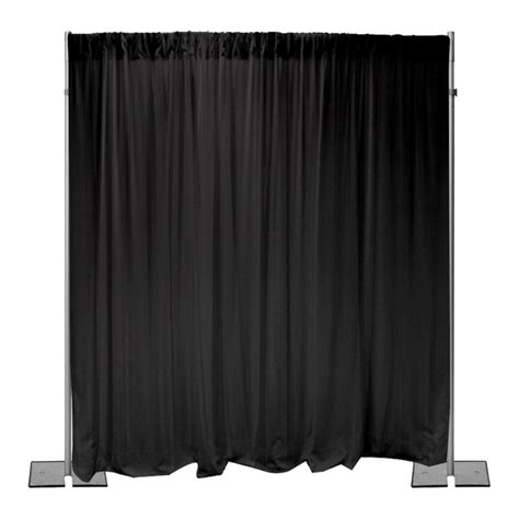 black velour pipe drape eventaccents