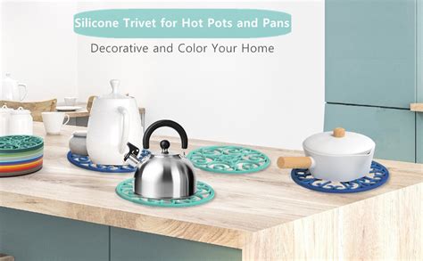 Silicone Trivet Mat Hot Dish And Pot Holders Heat Resistant Non Slip Pads For Kitchen