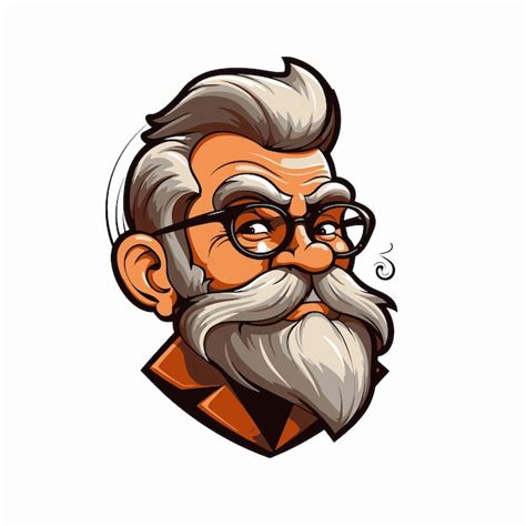 Old man mascot | Premium AI-generated vector