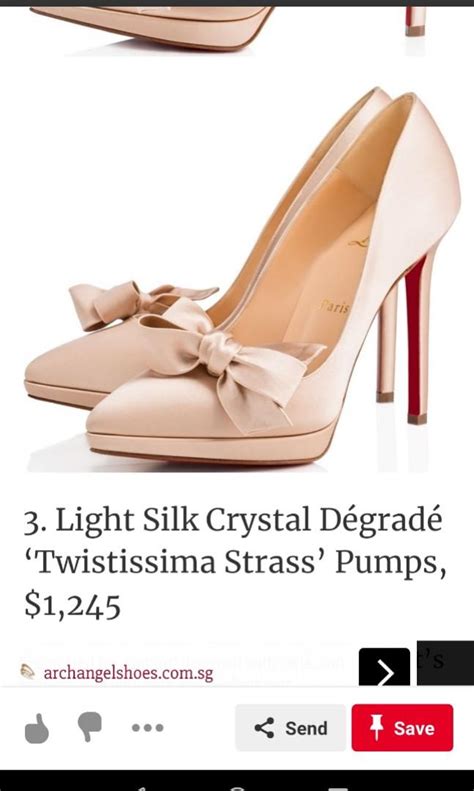 Christian Louboutin Satin Miss Pigalle Bow Pumps Nude Luxury Sneakers Footwear On Carousell