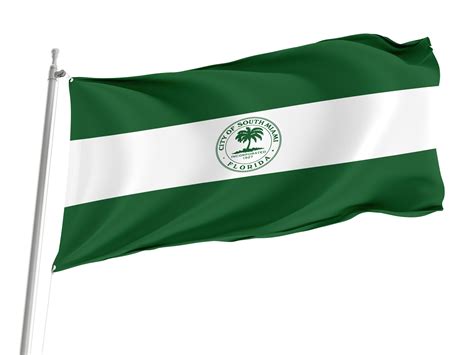 South Miami Florida Flag Unique Design Print Double Seams - Etsy