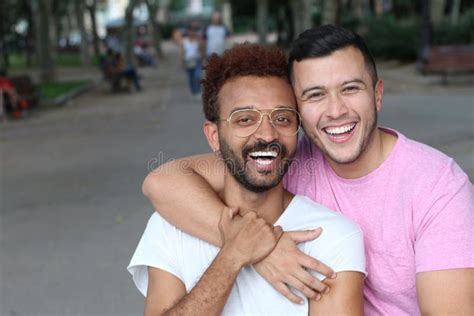 Cute And Tender Gay Couple Outdoors Stock Photo Image Of Love Diversity 122645312