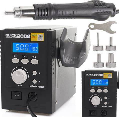 Techrebal Profesjonalna Stacja Lutownicza Quick 2008 700W do Spoiw Hot Air HQ Jakość Morele net