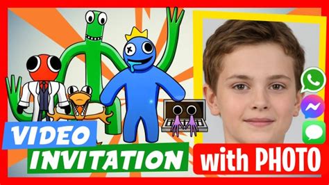 Rainbow Friends Video Invitation Whatsapp Digital