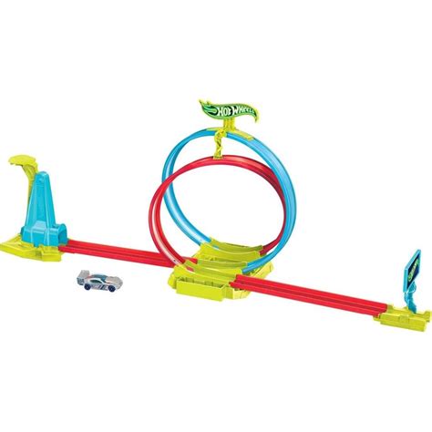 Hot Wheels Neon Yarışlar Çifte Çemberde Yarış Seti HPC05 Limon Oyuncak