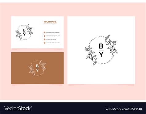 Initial Letters Beautiful Floral Feminine Vector Image