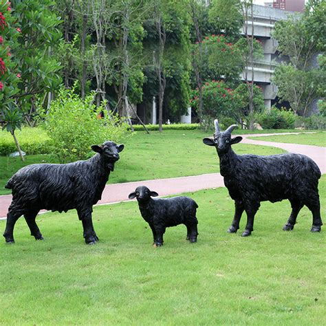 Fiberglass Large Sheep Garden Ornament Statue - SevenTreeSculpture