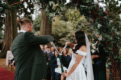 Royal Botanic Garden Edinburgh With Green Bridesmaid Jumpsuits