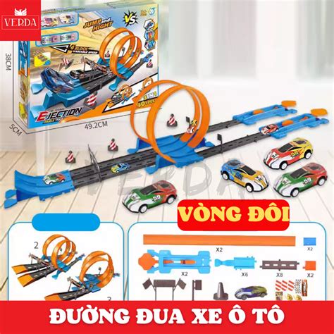 Đường đua hot wheels xe ô tô và đường ray lửa cao tốc cảnh sát city mô hình VERDA đồ chơi