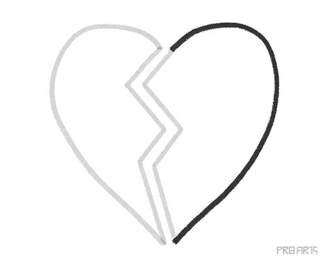 Broken Heart Drawing Tutorial Prb Arts