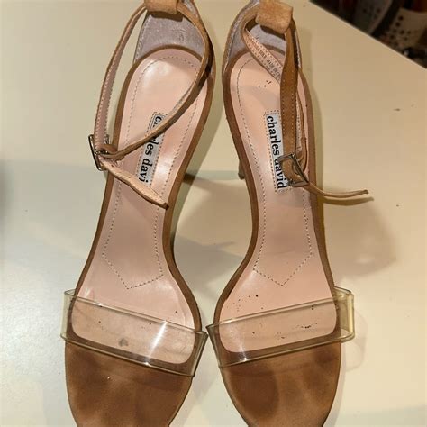 Sexy Nude Brown Heels With Clear Straps Worn But I Gem