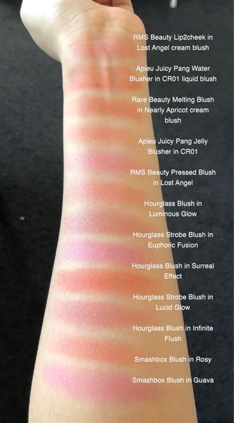 blush swatches | Costume makeup, Makeup, Blush