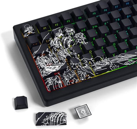 XVX Shine Through PBT Dye Sub Keycap Set - Side Print, 131 Keys Cherry ...