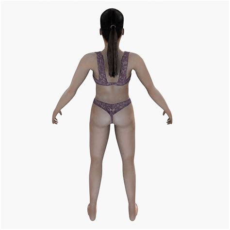 Realistic Nude Woman Body D Model