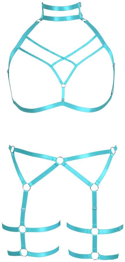 Banssgoth Women S Lingerie Full Cage Body Harness Plus Size Gothic Belt Garter Belts Punk