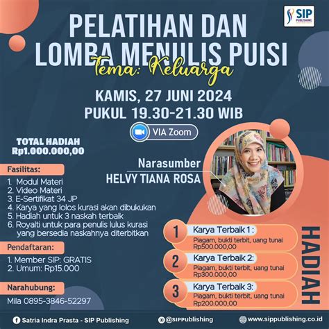 Pelatihan Dan Lomba Menulis Puisi Tema Keluarga Bersama Helvy Tiana