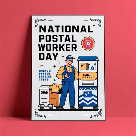 National Postal Worker Day Illustration Premium AI Generated Image