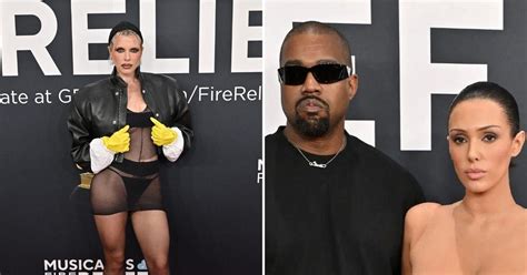 Kanye S Ex Julia Fox Shows Up To Grammys Nearly Nude Just Like Bianca