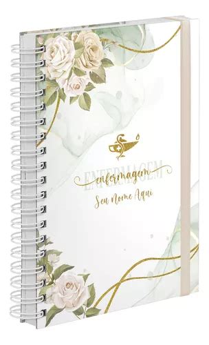 Agenda Di Ria Plus Personalizada Floral Enfermagem Nude Mercadolivre